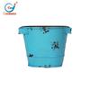 Cubo Pequeño Retro Viejo Galvanizado con Asa Cubo Caliente Transfronterizo para Planta de Metal Azul
