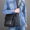 Bolsa de ombro masculina de couro de cavalo louco por atacado transfronteiriço Camada de cabeça Bolsa crossbody de couro masculino Bolsa masculina retrô masculina