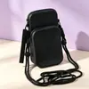Bolsa de almacenamiento portátil para viajes al aire libre, riñonera para teléfono cruzada, monedero de silicona, tarjetero, organizador de auriculares y lápiz labial
