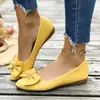 Comércio Exterior Transfronteiriço Plus Size Outono 2026 Nova Moda Casual Sapatos Femininos de Salto Baixo com Laço Sapatos Planos Slip-on