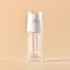 Botella de Vidrio Rellenable para Base de Maquillaje, Veta Plateada, 30ml, Botella de Vidrio para Empaque Cosmético, Botella de Tamaño Viaje para Loción