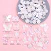 Acrílico Mabe Iridiscente Joyería DIY Pegamento Blanco Funda de Teléfono Pasador de Pelo Decoración Accesorios Materiales Accesorios Barrocos