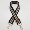 Nova Alça de Ombro para Mochila Acessórios de Bolsa Feminina Cinto Colorido Versátil Transversal Larga Alongada com Fita Listrada Ajustável