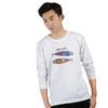 Playera de manga larga de algodón peinado pesado 220g de color sólido con cuello redondo para hombre, camisa de manga larga, camiseta básica al por mayor