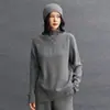 Suéter de Punto con Capucha Suelto de Color Sólido de Longitud Media para Mujer Otoño/Invierno 2026