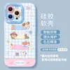 Perro Dachshund Adecuado para Apple 18Promax Funda Suave 16Air Lindo 15/14 con Cadena para Colgar Funda para Teléfono Móvil Iphone13