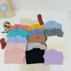Ropa de Otoño e Invierno para Niños Camiseta Versátil Espesor Medio Cuello Medio Camiseta Base para Niños y Niñas Manga Larga Color Caramelo