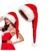 Gorro navideño de peluche largo y transfronterizo, gorro navideño de peluche corto, suministros de decoración para regalos navideños.