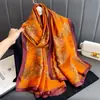 Nova Moda Estilo Primavera e Verão 2025 Lenço Longo de Seda Elegante Lenço Longo de Cetim Lijing para Mãe Leve Versátil para Viagem