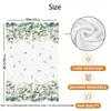Toalla de Mano de Planta Verde Fresca Pequeña Estilo Escandinavo Microfibra Doble Cara Impresa Toalla de Cocina Duradera Limpieza Paño de Cocina