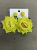 Pendientes de Flor de Rafia de Tela Dulce, Lujo Ligero y Sensación de Alta Gama, Accesorios de Oreja Versátiles de Moda con un Diseño Único para Mujeres
