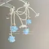 Brincos Originais de Flor com Laço e Franjas para Meninas, Estilo de Férias, Brincos Frescos e Únicos, Joias Atacado com Temperamento Super Fada