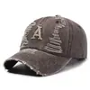 Gorra de béisbol versátil con borde deshilachado bordado y lavado transfronterizo, gorra de pico de pato casual vintage, sombrero de copa suave para exteriores para hombres y mujeres