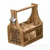 Estante de Vino Personalizado Caja de Regalo de Embalaje de Vino Tinto y Cerveza de Madera con Cesta de Madera Maciza Portátil con Abrebotellas Suministro Directo de Fábrica