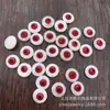 Contas Redondas Gota de Óleo de Concha de Água Doce Transfronteiriças Bicolor de Lado Único Contas de Madrepérola Branca Olho de Diabo Acessórios para Pulseira Colar Brincos DIY