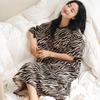 Bata con Almohadillas para el Pecho, Estilo Verano para Mujer 2026 Nueva Manga Corta Talla Grande Moda Suelta de Algodón para Mujeres Embarazadas Verano
