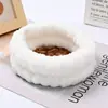 Faixa de Punho de Flanela para Lavar o Rosto Macaron Cor Sólida Absorvente de Água Suor Faixa de Punho para Lavar o Rosto Maquiagem Faixa de Cabelo Acessórios de Cabelo