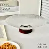 Plato de Fruta Creativo Simple Vidrio Cristal Transparente Moderno Hogar Sala de Estar Mesa de Café Bocadillo Fruta Seca Plato Personalizado y Exquisito