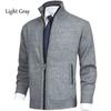 2024 Outono/Inverno Novo Comércio Exterior Transfronteiriço Meia Gola Alta Zíper Masculino Forrado de lã Engrossado Cardigan Suéter Casual Suéter Masculino