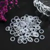 Anel de Silicone Branco Leitoso de Múltiplas Especificações Almofada de Isolamento para Brincos Joias para Piercing Anel de Vedação de Silicone Acessórios Em Estoque Atacado