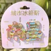 Imán de nevera de madera tridimensional Jiangxi Nanchang, palo, punto de interés de ciudad escénica, regalos creativos, turismo, recuerdo creativo, venta al por mayor