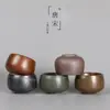 Taza Oficial de Maestro de Horno Esmaltada en Hierro, Taza de Té Individual de Cerámica con Esmalte Agrietado, Taza de Té Kung Fu con Patrón de Grietas de Hielo, Taza de Degustación de Juego de Té, Variación de Horno
