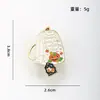 Nuevo broche de metal lindo de dibujos animados de comercio exterior, pin de insignia de aleación personalizado de moda ins japonesa para mujer