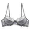 Lencería sexy transfronteriza para mujer, estilo francés, pura y seductora, ultrafina, talla grande, diseñada para hacer que los pechos grandes parezcan más pequeños, con características antigravedad, y un conjunto de sujetador de encaje