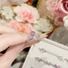 Anillo, Collar, Pendientes, Pulsera de Plata S925 Serie Rosa Diamante Suave Estilo Coreano Camelia, Joyería de Gama Alta de Nicho