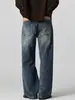 Ropa para Hombre Muqiu 2026 Otoño Estilo Old Money Jeans Vintage Lavados Desgastados Pantalones de Alta Gama para Hombre para el Trabajo
