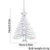 Decoração de Natal transfronteiriça floco de neve de acrílico transparente suprimentos de decoração de Natal atmosfera de Natal pingente de floco de neve para árvore de Natal