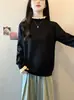 Suéter de encaje de punto suelto adelgazante para mujer de talla grande, nuevo diseño de otoño