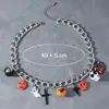 Nuevo Halloween Divertido Cráneo Fantasma Calabaza Cruz Multielemento Colgante Collar Corto