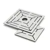Regla para Drenaje de Piso de Acero Inoxidable, Plantilla Auxiliar Universal con Patrón en Forma de U, Nuevo Modelo Espesor para Apertura de Azulejos, Herramienta de Decoración