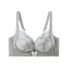 Sujetador sin aros, para realzar busto pequeño, para mujer, sin varillas, sin soporte lateral, de encaje, ajustable, push-up, adelgazante lateral, sujetador de seda de morera