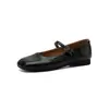 Sapatos Rasos Quadrados Delicados para Mulheres, Novo Estilo Vintage Primavera/Verão 2026, Sapatos Mary Jane com Salto Bloco de 2cm
