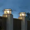 Lámpara solar de poste para vallas de villas exteriores, entradas de patios y jardines, en un nuevo estilo chino