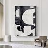 Pintura Decorativa de Sala de Estar de Lujo Ligero, Pintura Abstracta Minimalista Moderna, Pintura Grande Naranja de Piso a Techo, Pintura Colgante Marrón para Entrada