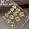 Decoraciones para uñas K9 color champán, brillantes, con pedrería, con un diseño largo, recto y en ángulo recto, bolitas de pedrería con forma de huevo de paloma y bolitas de pedrería para decoración de uñas