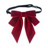Broche de Veludo Liso em Forma de Laço Estilo Universitário Coreano para Mulheres, Acessório para Decote, Gravata Borboleta para Evitar Exposição