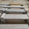 Banco esculpido em pedra de granito, assento de pedra para paisagismo de jardim externo, banco de madeira anticorrosiva para parque, feito sob medida pelo fabricante