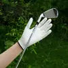 Guantes de golf en patrón de piel de oveja PU blanco, guantes de práctica de golf de microfibra, guantes deportivos suaves y transpirables