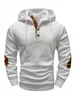Otoño e Invierno Nuevo Sudadera con Capucha Jacquard de Color Puro para Hombre Europea y Americana Transfronteriza Suelta Deportiva Casual Top Chaqueta