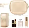 Estuche de Maquillaje Impermeable de Cuero PU Personalizado, Estuche de Maquillaje Compacto Impermeable para Maquilladores, Estuche de Maquillaje Conveniente con Espejo y Luz