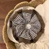 Elástico de Cabelo Listrado Elegante Estilo Coreano para Mulheres no Início do Outono, Corda de Cabelo de Alta Qualidade e Fashion Nova