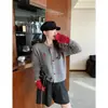 Nuevo Producto Primavera 2026: Cardigan de Punto Trenzado con Cuello Redondo Estilo Coreano Dulce Rojo de Buena Suerte para Año Nuevo con Caballo Pequeño