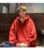 Elegante sudadera con capucha color burdeos para hombre, nueva colección primavera/otoño 2026, peso pesado, corte holgado, top casual, nuevo diseño de moda