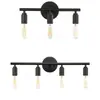 Espelho de banheiro americano Amazon transfronteiriço, luminária de cabeceira personalizada com três cabeças, estilo industrial retrô, simples, ferro, luminária de parede