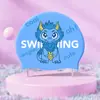 Gorros de Natación para Niños Son Modernos y Lindos, Estilo Dibujos Animados, Impermeables, Protegen los Oídos, No Aprietan, Gorros de Natación de Silicona para Niños y Niñas, Al Por Mayor