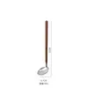 Acero Inoxidable 304 Mango de Madera para Alitas de Pollo Cuchara para Fondue Espátula de Cocina Creativa Cuchara para Servir Cuchara para Sopa Ramen Cuchara Ranurada